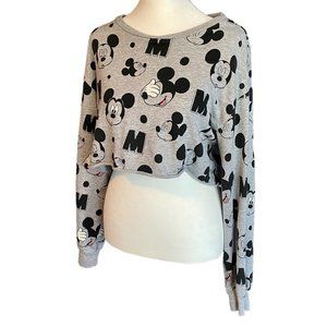 H&M Cropped Mickey Mouse Longsleeve